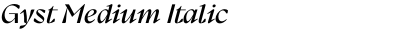 Gyst Medium Italic